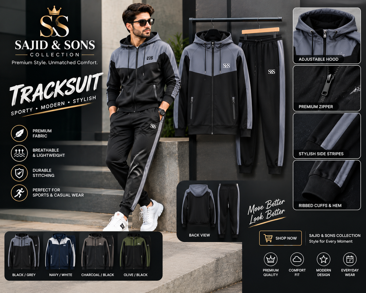 Premium Men’s Tracksuit – SAJID & SONS COLLECTION