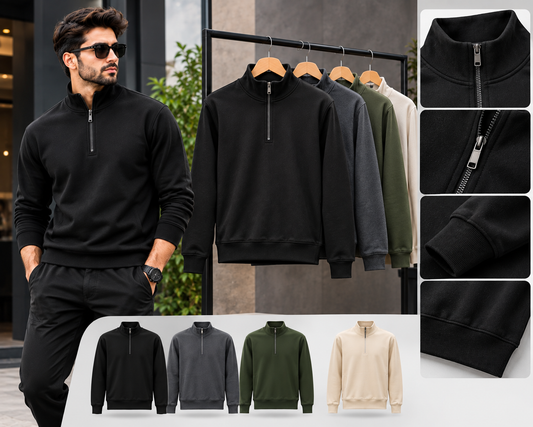 Premium Men’s Mock Neck – SAJID & SONS COLLECTION